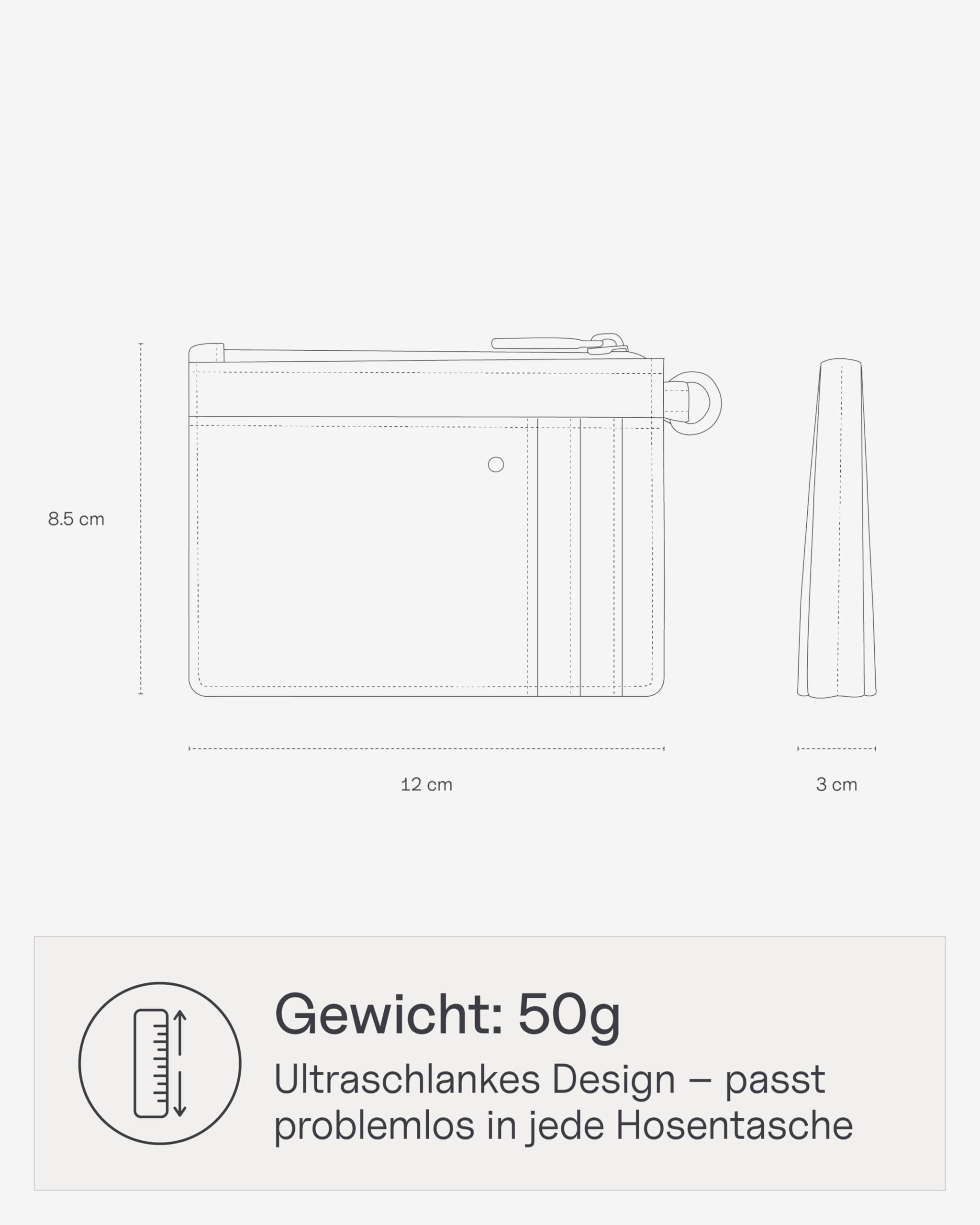 Kapten & Son Card Holder All Black Kreditkartenetui mit Münzfach
