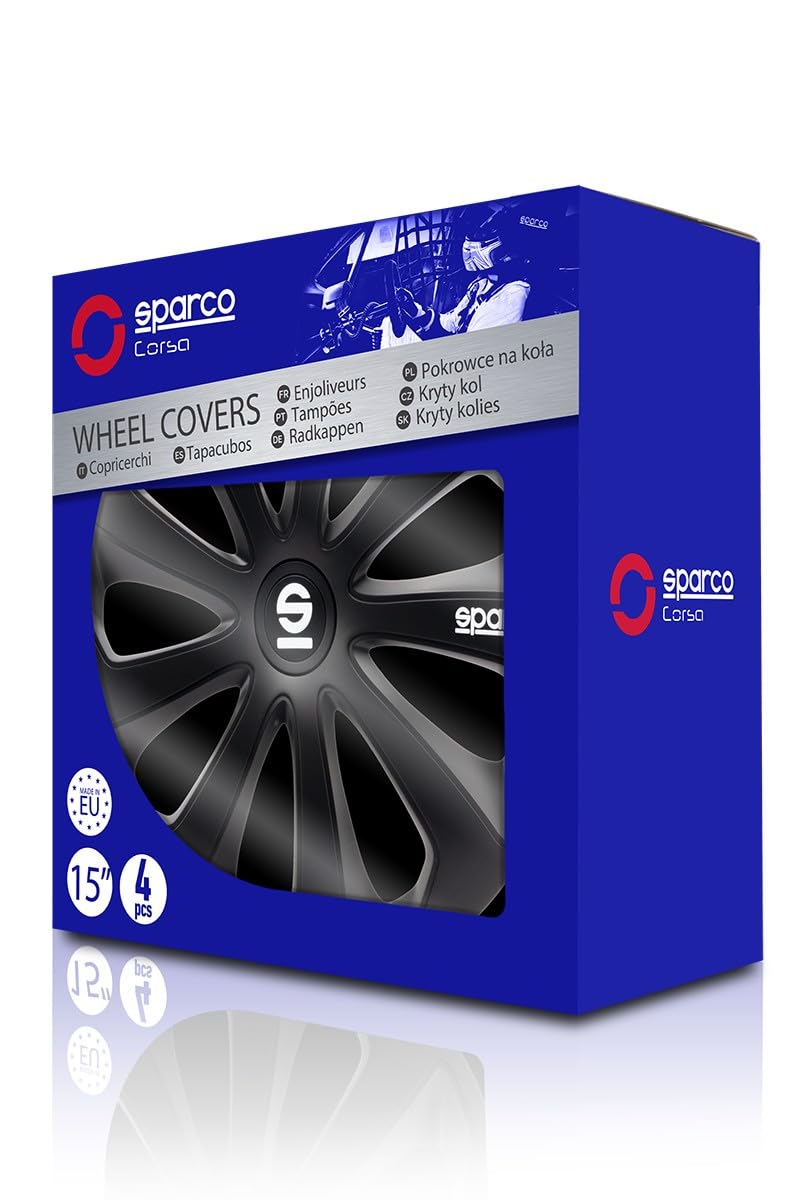 Sparco SPC1596BK Wheel Trims Roma Black, Set of 4, 15 Inches — view 63