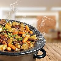 Vista 4 de Bolsas de cocina desechables sin BPA para olla de cocción lenta, para ollas ovaladas o redondas, tamaño grande de 13 x 21 pulgadas, se adapta de 3 a
