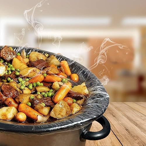 Miniatura 3 de WRAPOK Bolsas de cocina desechables de cocina sin BPA para ollas ovaladas o redondas, tamaño pequeño de 11 x 16 pulgadas, se adapta a 1 a 3 cuartos