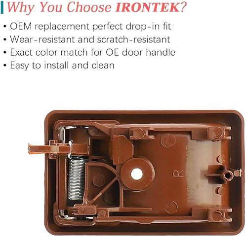 Miniatura 13 de IRONTEK 1 par de manijas de puerta interiores marrones para lado delantero/trasero izquierdo y derecho para Toyota 95-00 Tacoma/89-95 4Runner