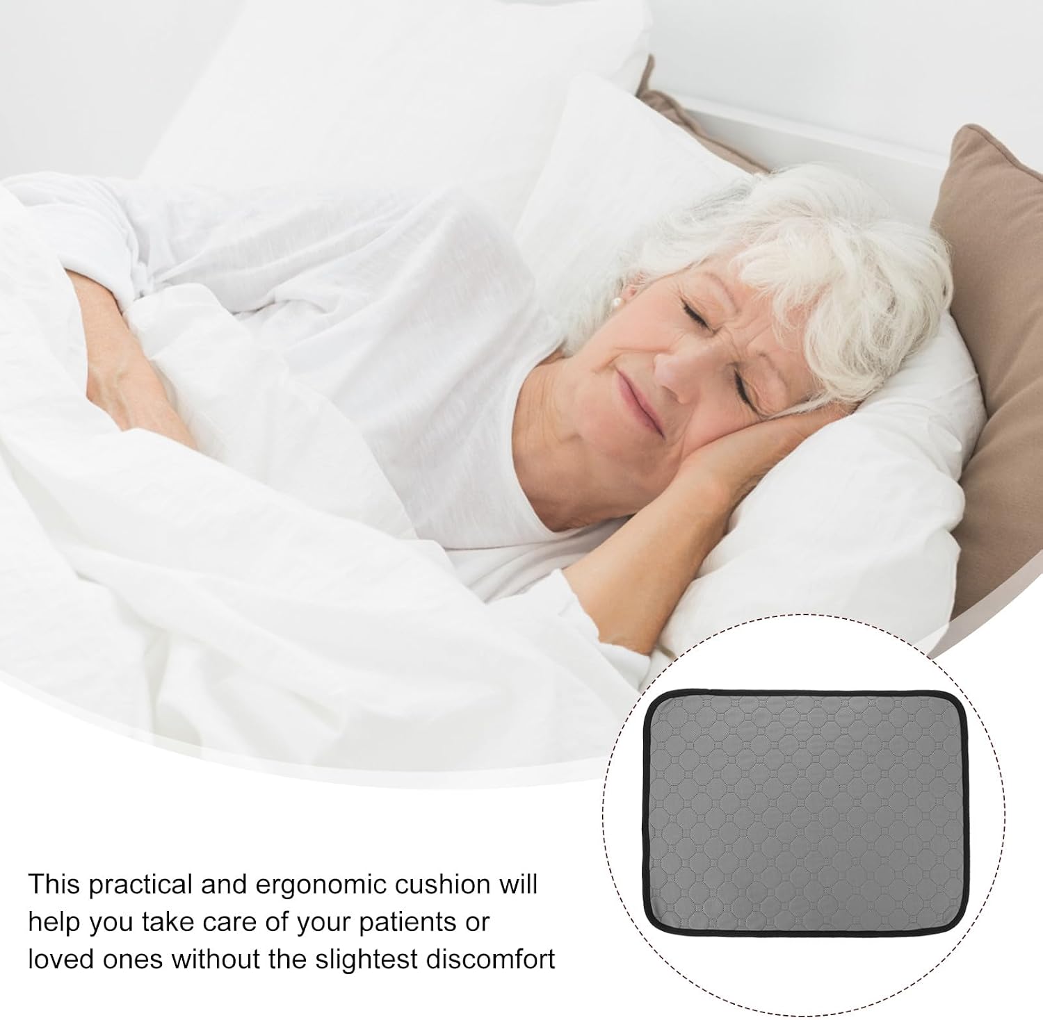 VILLCASE Washable Cotton Urinary Pad 60x45cm Multipurpose Nursing Cushion Waterproof Bed Protector for Elderly Pet Incontinence Care