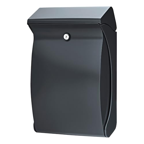 Boîte aux lettres murale PVC anthracite format A4 compacte Swing