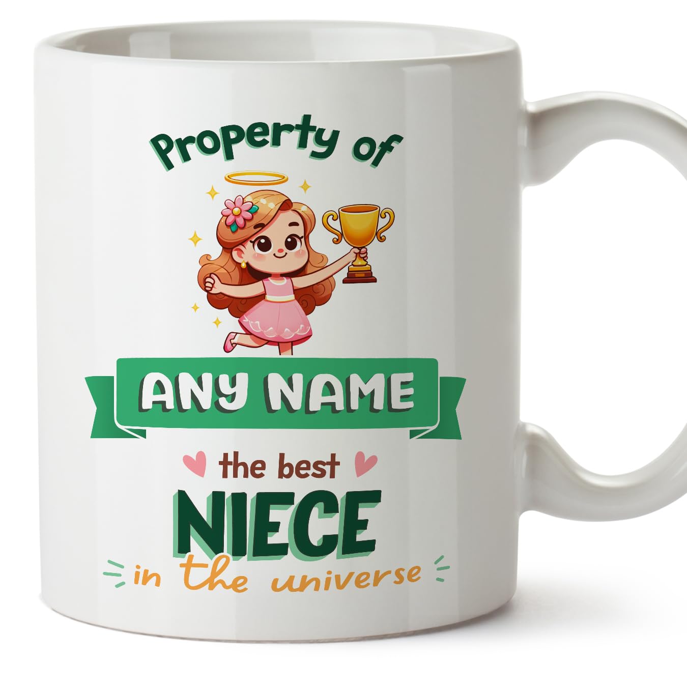 MUGFFINS Niece Mug - in English - Property of - Funny Gift - Ceramic 11oz Mug