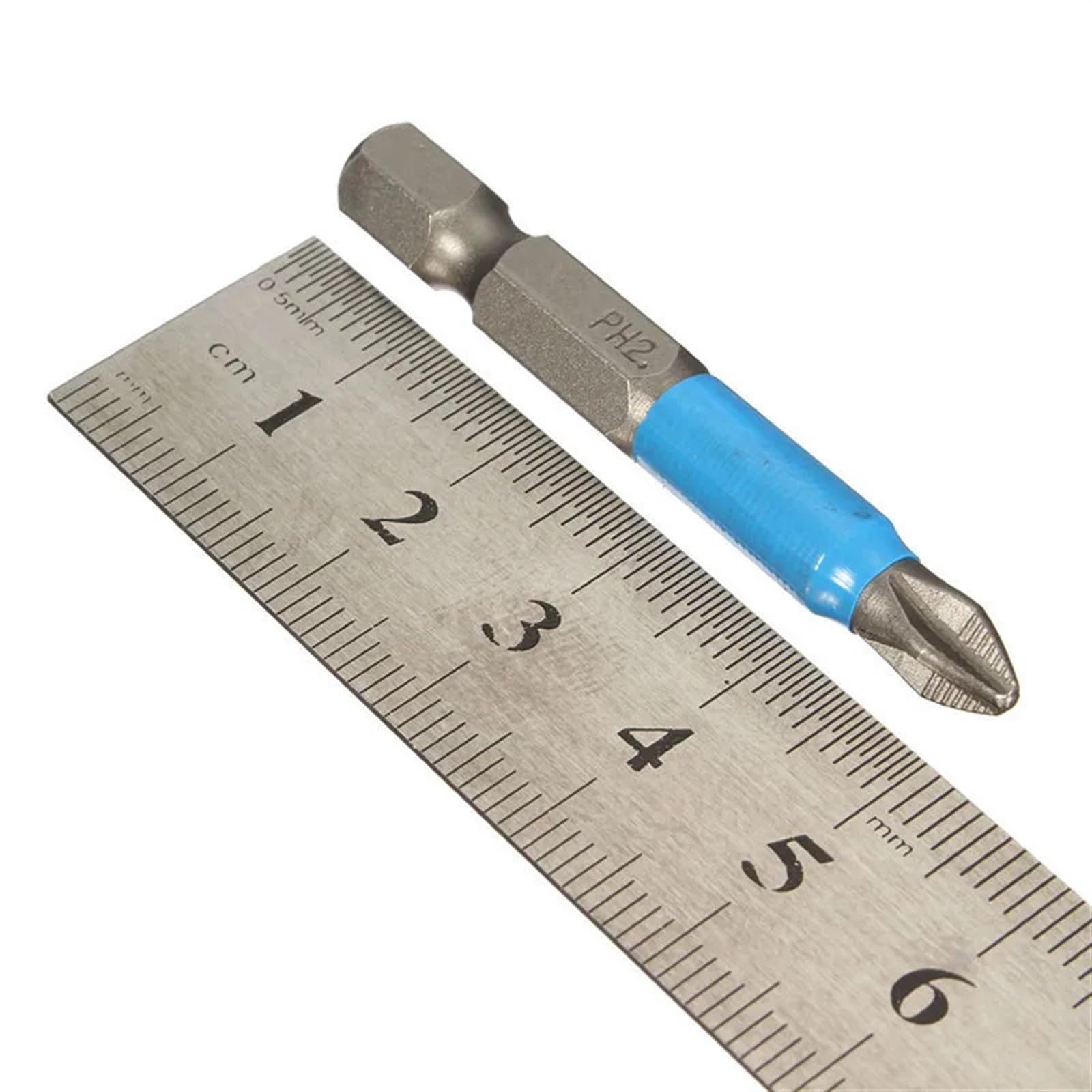 10 pz 50mm PH2 Antiscivolo Punta for cacciavite Magnetico 1/4 "Codolo Esagonale Phillips Punta a Croce cacciavite Punta da Trapano utensile Elettrico
