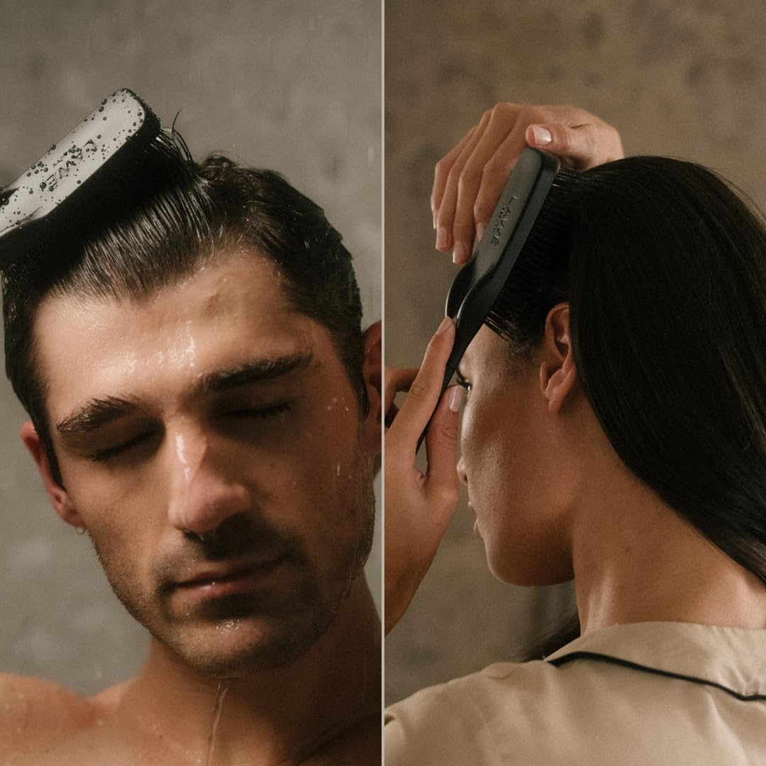 FIT BRUSH - Haarbürste zur Kopfhautreinigung - Entwirrbürste ohne Ziepen - für nasses & trockenes Haar - Kopfhautmassage Bürste für alle Haartypen