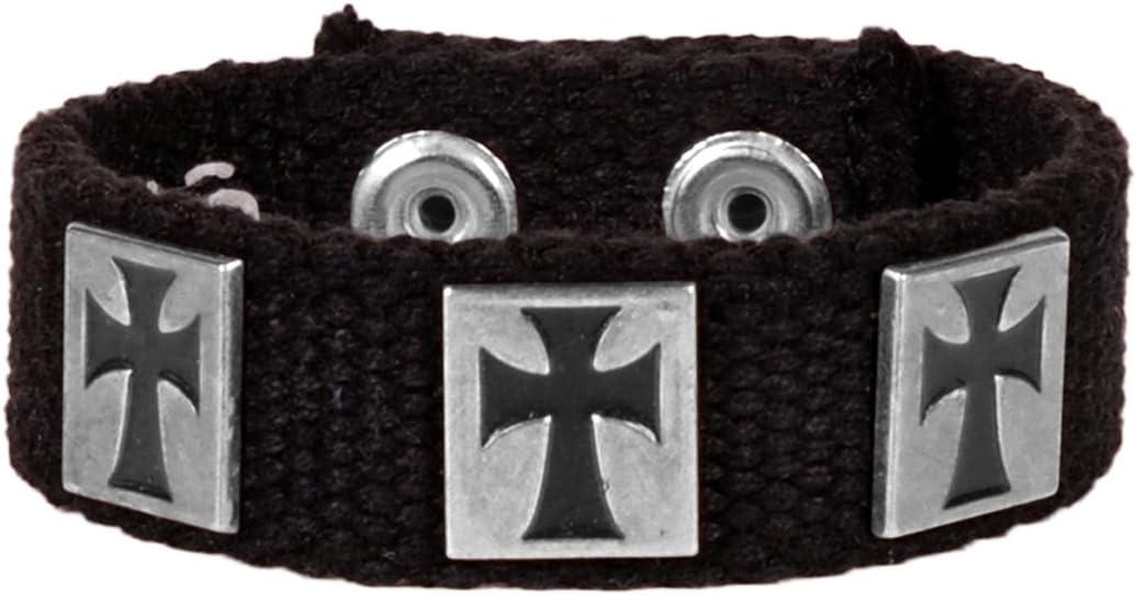 3 Crosses Bracelet - Black Christian Bracelet