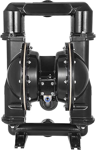 Miniatura 42 de VEVOR Bomba de doble diafragma operada por aire, entrada y salida de 1/2 pulgada, cuerpo de polipropileno, 13.2 GPM y máximo 120PSI, bomba