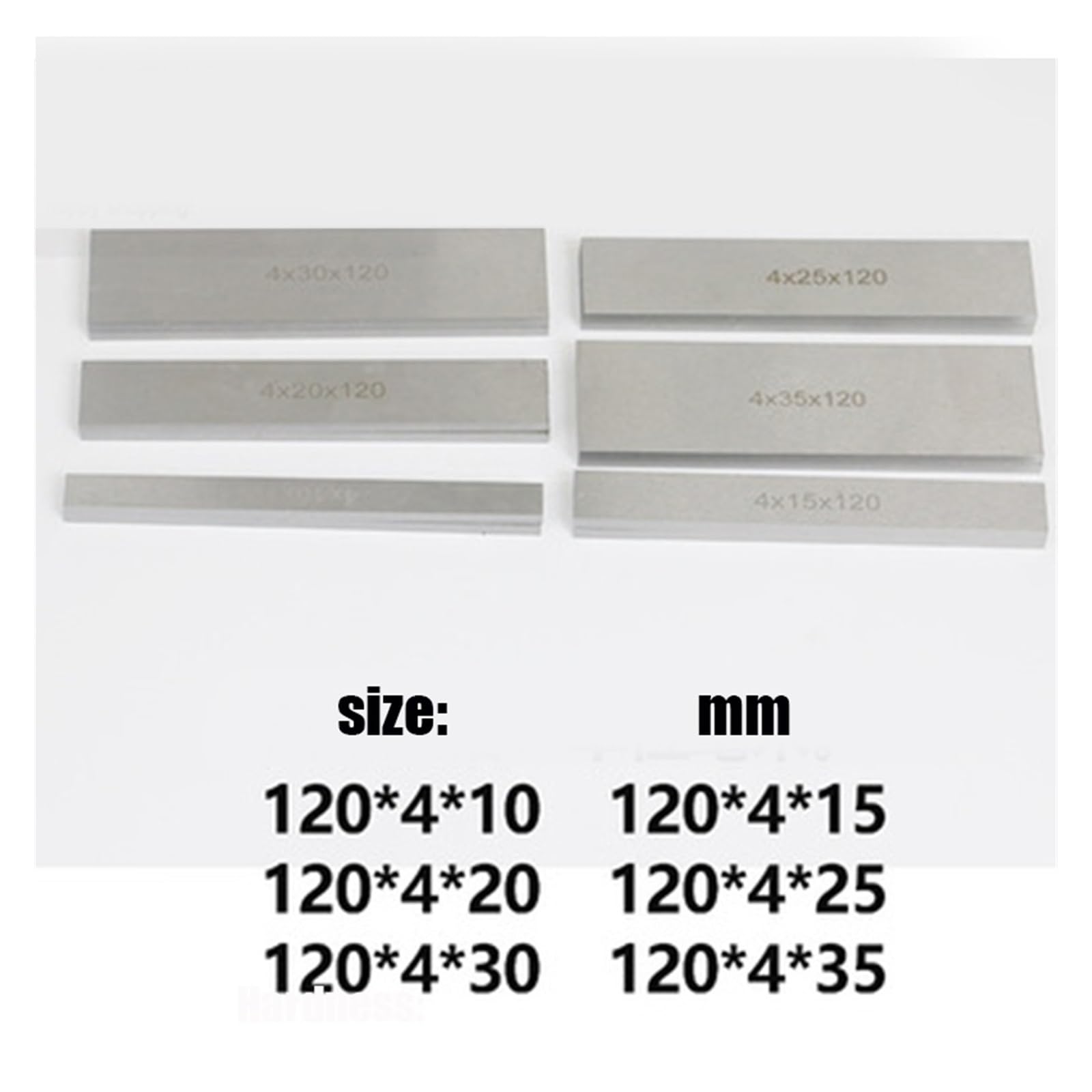 Zestaw płytek wzorcowych 6 par 12 sztuk równoległa podkładka blok pomiarowy ze stali stopowej zestaw podkładek do frezowania CNC 120mm X (10-35Mm) imadła frezarka listwa