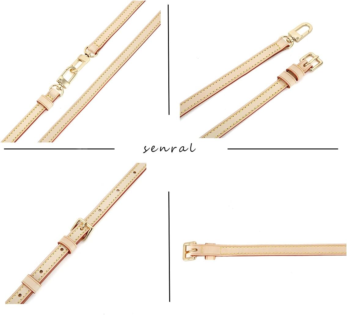 Senral Vachetta Crossbody Bag Strap for Pochette Metis,Toiletry Pouch 26,Alma, Non Tanned Vachetta, A 1.2 cm - Image 5