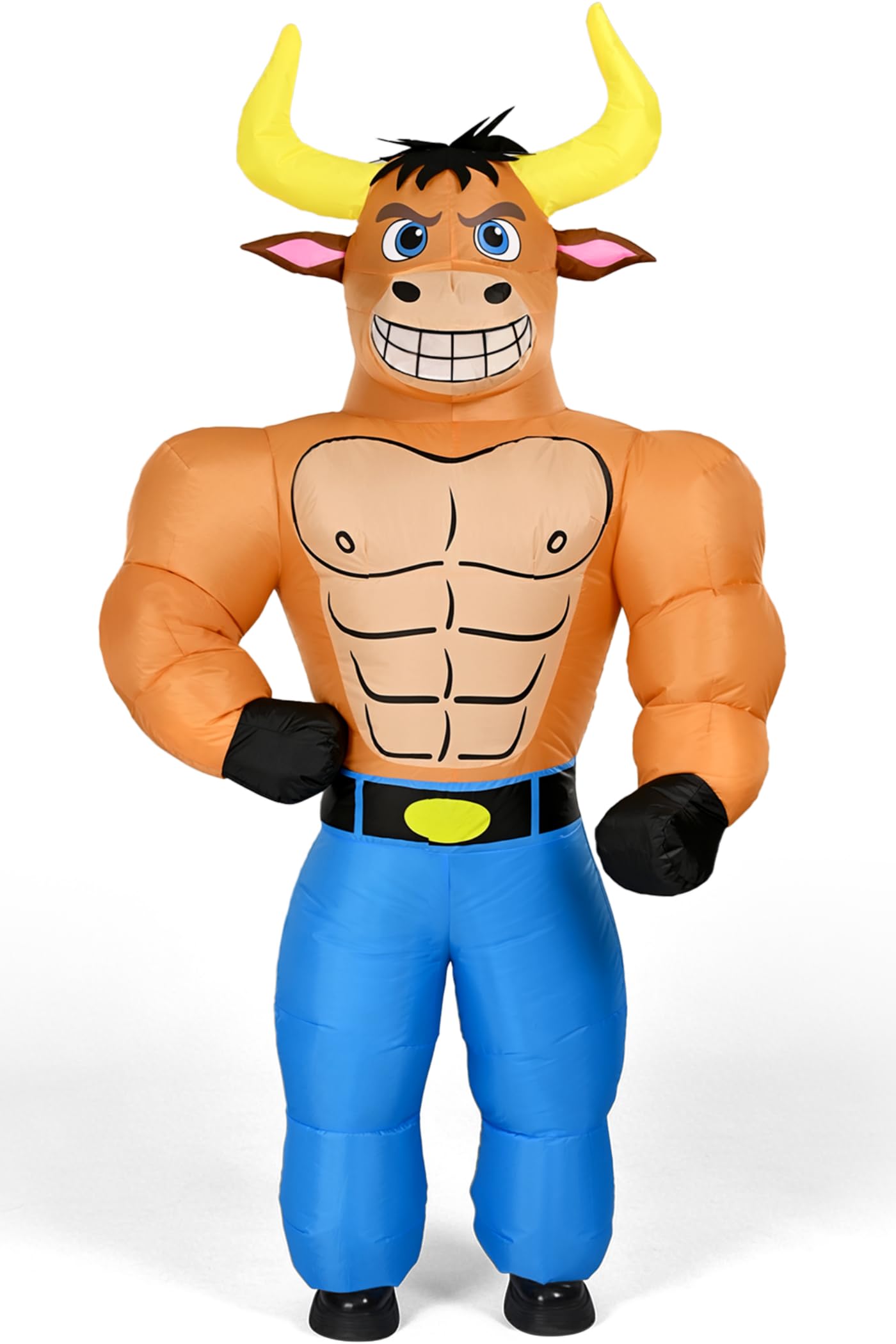 Inflatable Bull Costume Adult, Blow Up Costume for Halloween Party Carnival