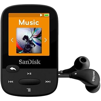 SanDisk SDMX28-016G-G46K Clip Sport Plus MP3-Player, 16 GB, Schwarz (Generalüberholt)
