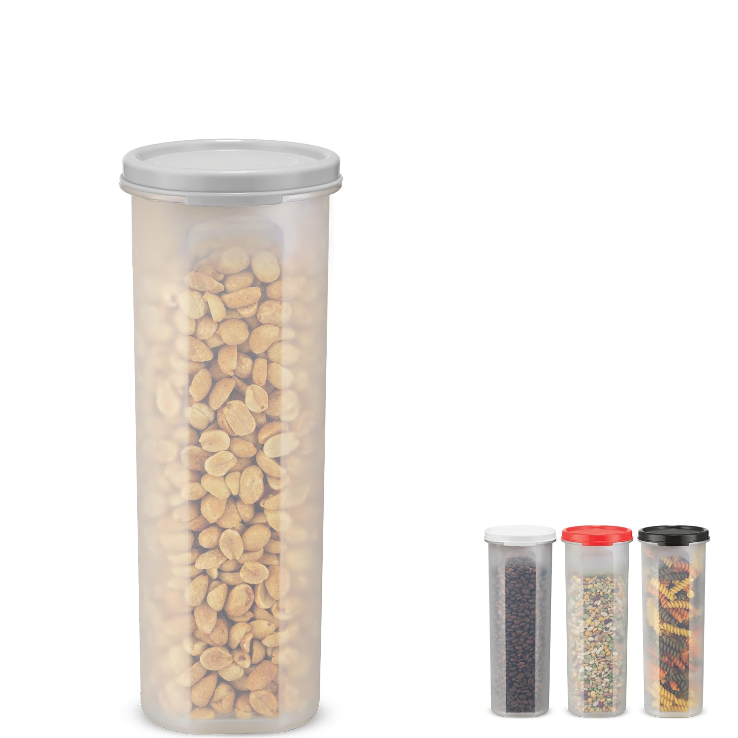 SIGNORA WARE Pasta Food Storage Container with Lid –30 oz 8-in tall Pasta, Coffee Containers for Kitchen Pantry Organizer –leakproof Air Tight Canister for Coffee, Beans, Noodles, Rice BPA-Free