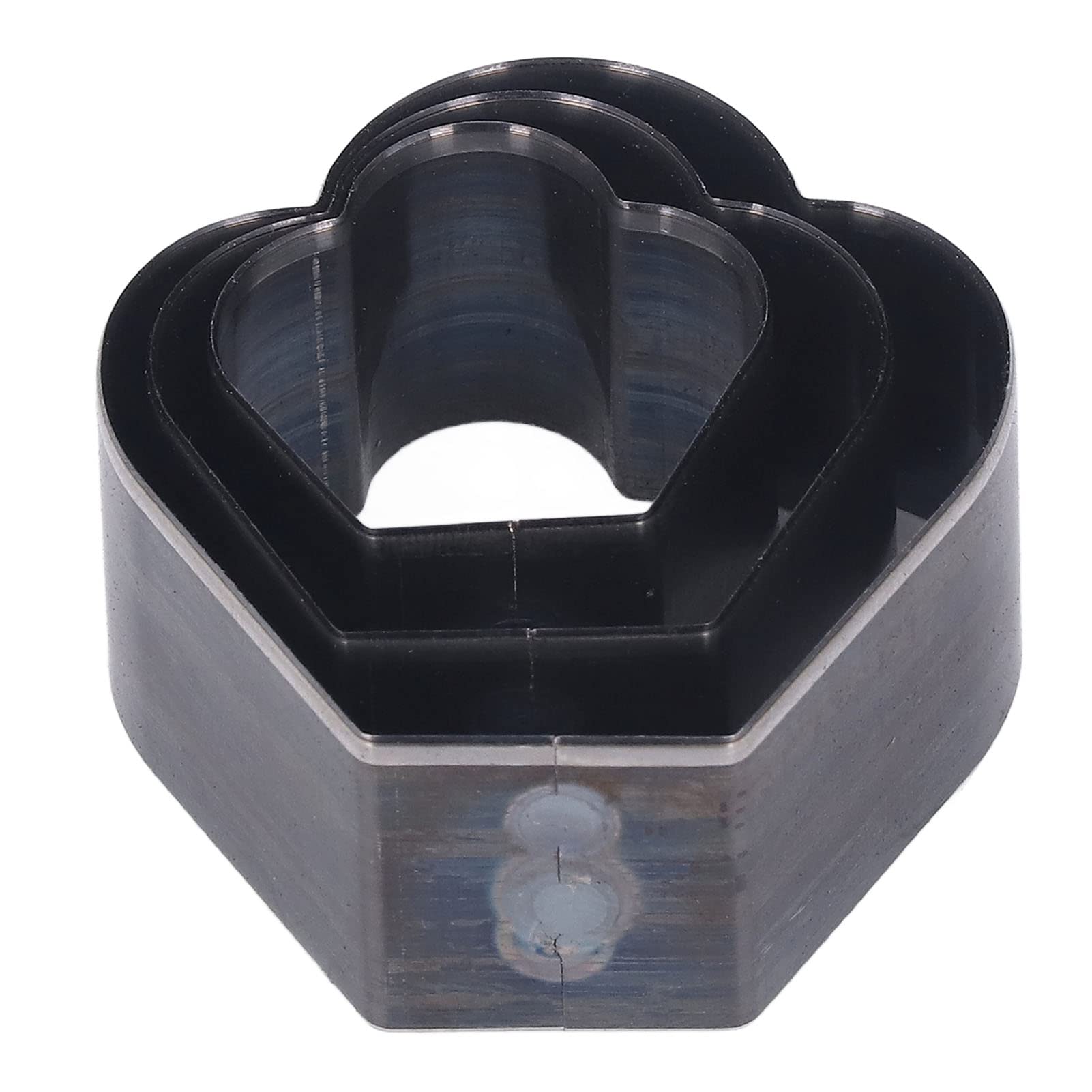 Respicefinem 3Pcs Crown Shape Leather Punching Die Set Cutting Knife Kit 1 Hole Hollow Punch Cutter