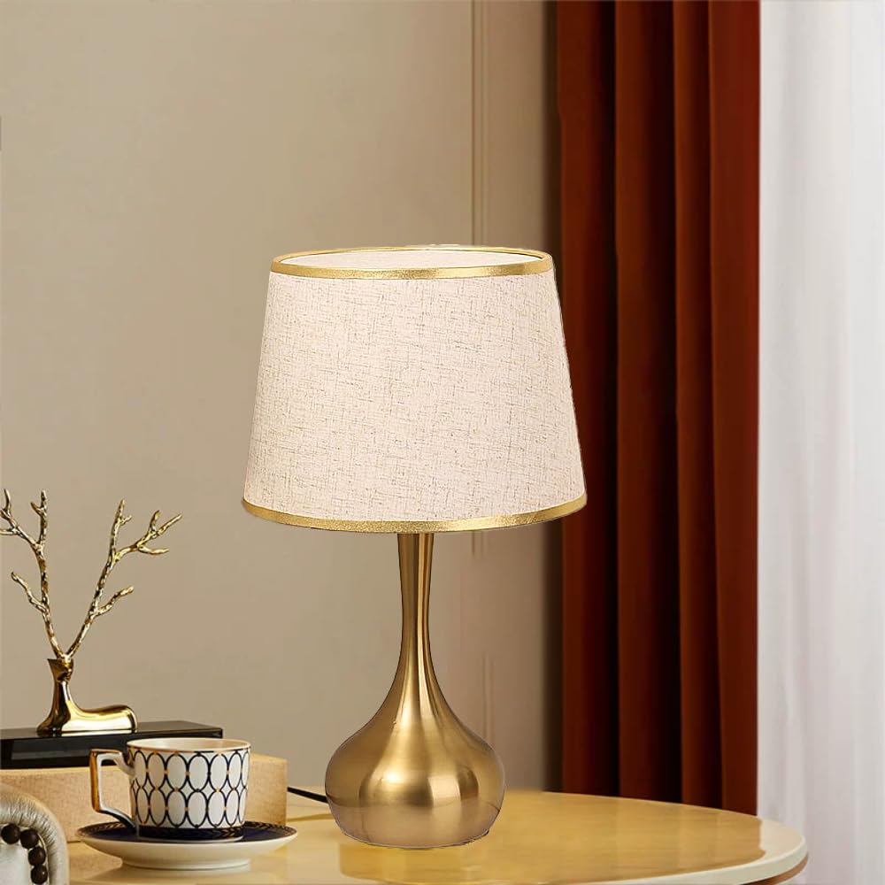 XINYASEE Lámpara de mesa de cerámica Lámpara de mesa E27 para dormitorio, sala de estar, lámpara de noche, lámpara de escritorio LED para iluminación interior (bombilla no incluida) (Blanco)
