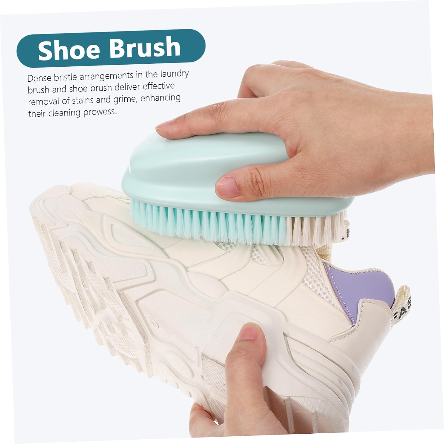 1set Multipurpose Brush Soft Bristle Shoe Brush for Removal Ergonomic Grip for Comfortable Use for Clothes Carpets and Upholstery