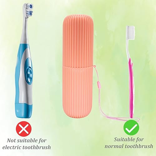 Miniatura 3 de Sunenlyst 2 soportes para cepillos de dientes de viaje, estuche portátil para cepillos de dientes para viajes, camping, viajes de negocios y