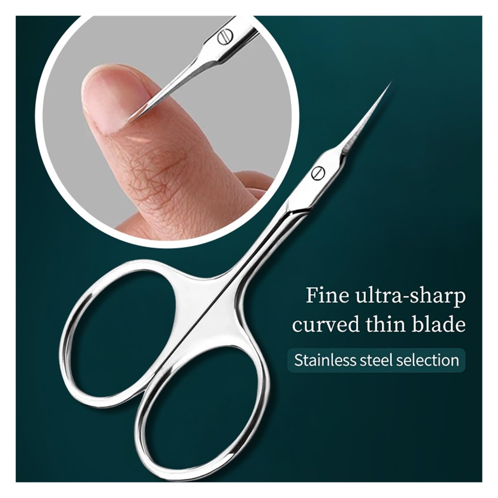 Tijeras Profesionales for cutículas, cortauñas de Acero Inoxidable ultraafiladas for manicura, eliminación de Piel Muerta, Cuidado de uñas, Pinzas y empujador.