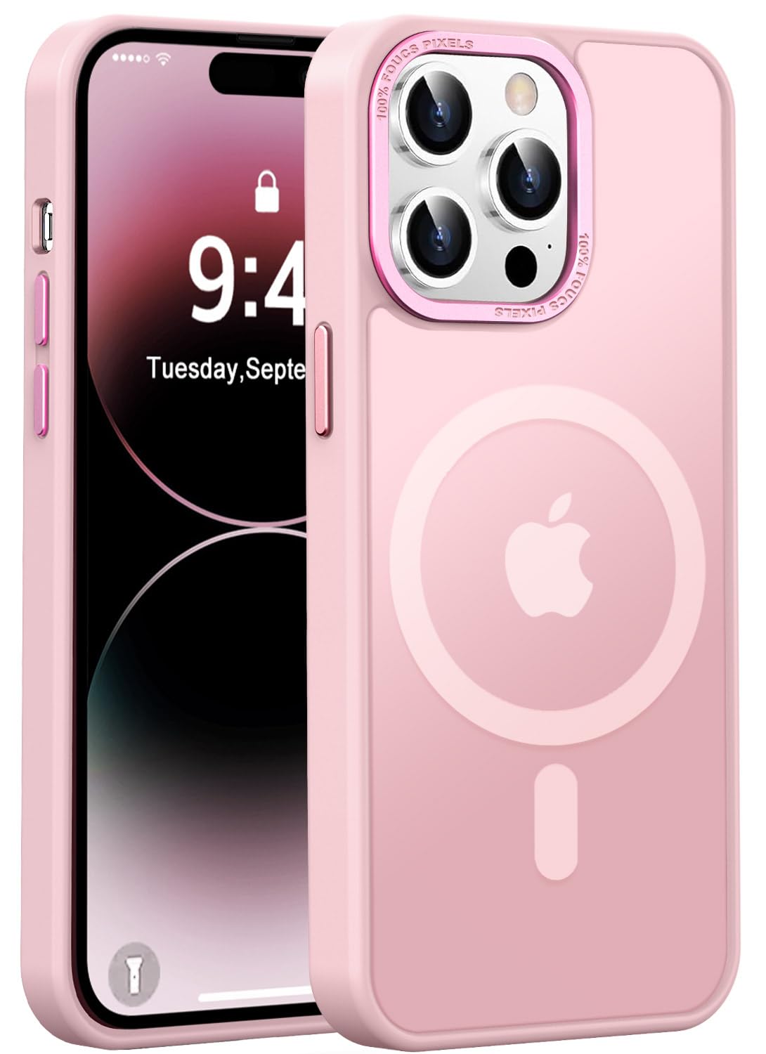 Newfuture Strong Magnetic Compatible with iPhone 17 Pro Case [13 FT Military Drop Protection] [Compatible with Magsafe] Slim Translucent Matte Shockproof with Anti-Fingerprint Phone Case, Tender Pink — view 181
