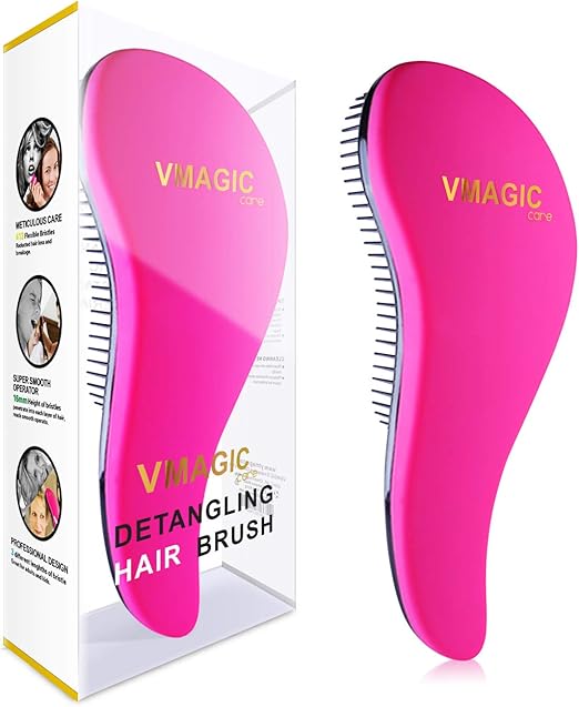 Detangling Brush glide the Detangler Brush through Tangled hair