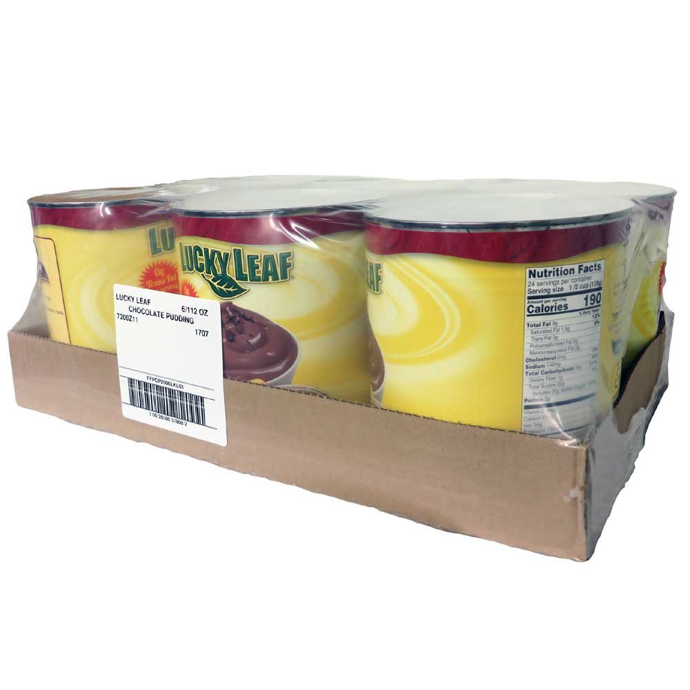 Lucky Leaf Premium Chocolate Pudding, 112 Ounce Can -- 6 per case.