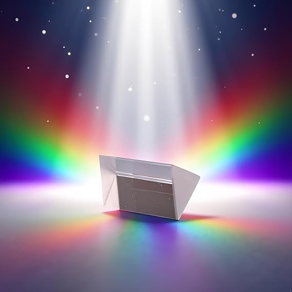 Optical Glass Triangular Prism Physics Teaching Light Spectrum Model Educational Science Kits (5cm)
