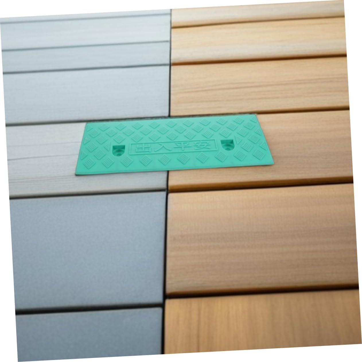 Zerodeko Plastic Ramp for Steps and Door Thresholds Green Handicap Curb Aid for Wheelchairs Electric Vehicles and Motorcycles Durable Pe Plastic for Indoor and Outdoor Use