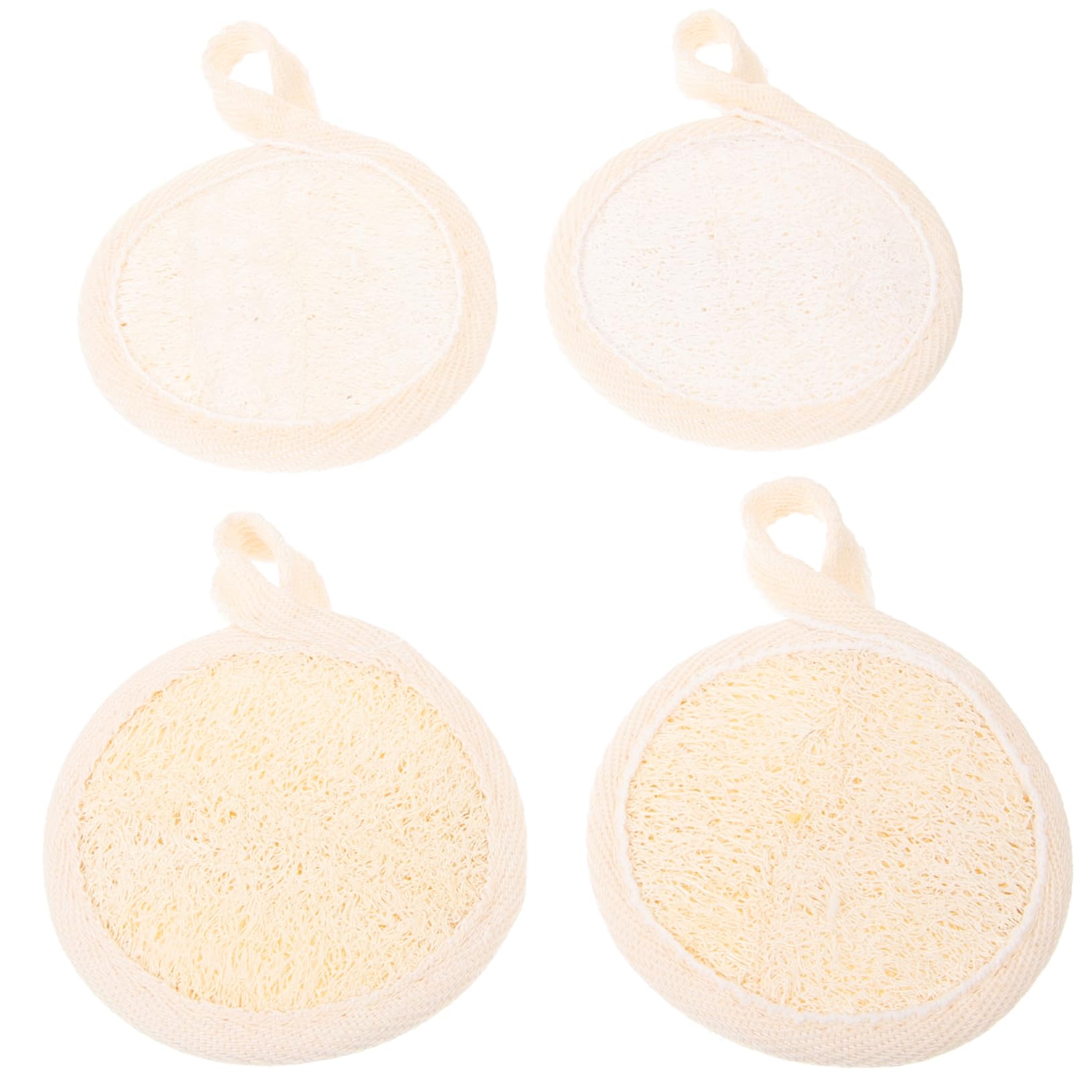 SOESFOUFU Deep Clean Face Scrubber Pads Exfoliating Loofah for Women 4 Pcs Soft Comfortable Ideal for Face Washing