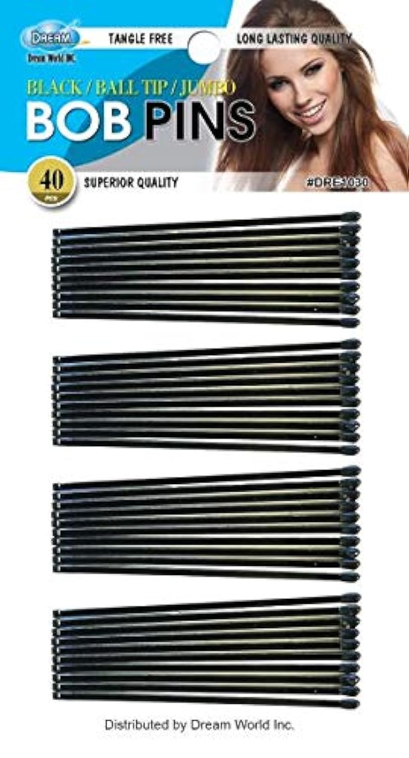 Dream World Jumbo Bob Pins 40pcs (Black)