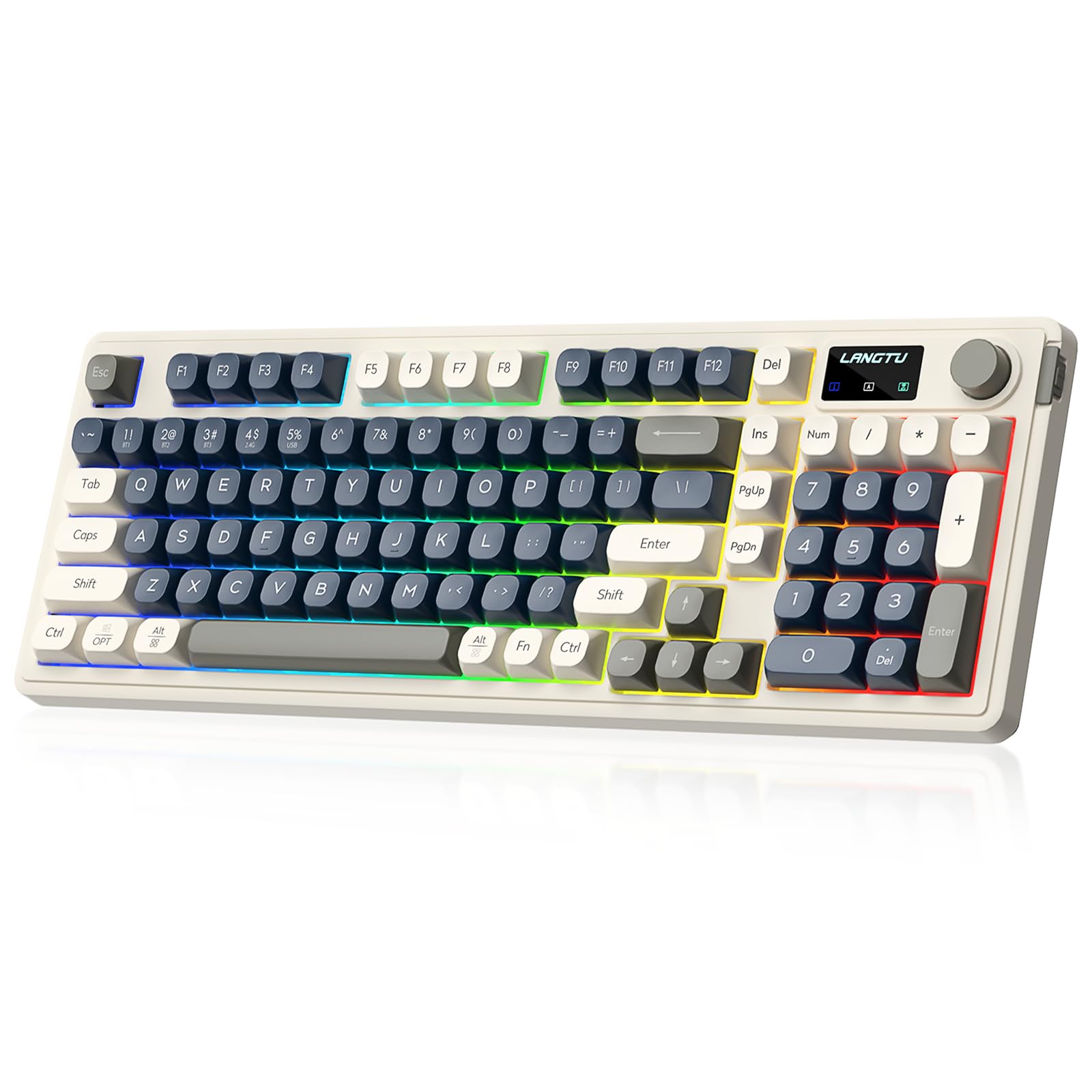 Amazon.com: AIKULLI L98 Wireless Gaming Keyboard Cute Creamy