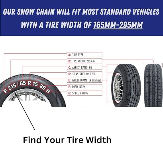 Jeremywell Snow Chains Anti-Skid Anti Slip Emergency Snow Tire Chains - Portable Emergency Traction Snow Mud Chains Universal Adjustable 10pcs Car Security Chains for SUV and Cars (Yellow-10pcs)