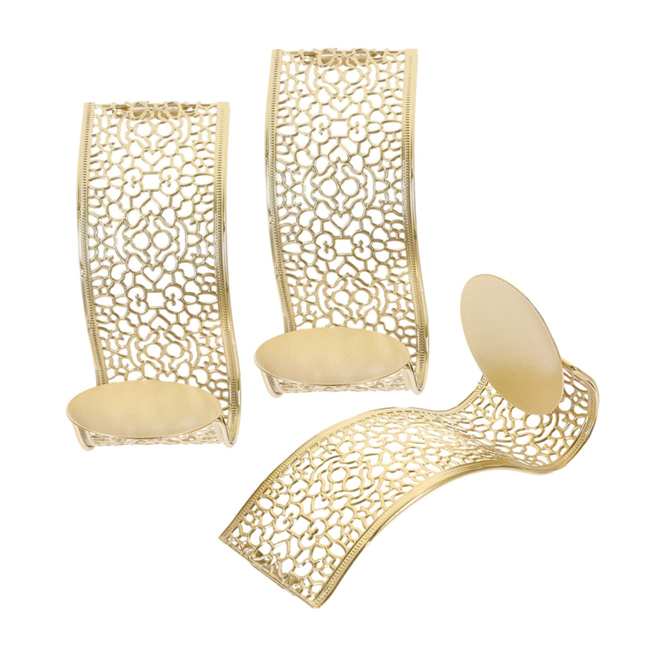 HOOTNEE 3pcs Aroma Stand Wall Candle Stands Metal Wall Decor Wall Mounted Candle Holder Decorative Candlestick Wall Candle Holder Wall Hanging Candleholder Hanging Candle Holder