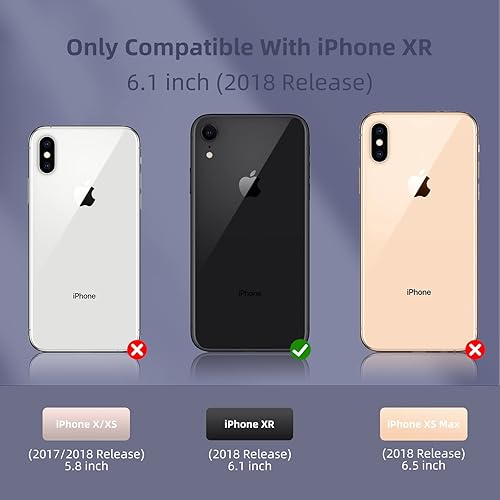 Miniatura 9 de K TOMOTO Funda compatible con iPhone XR, protección contra caídas, gel de silicona líquida, goma de cuerpo completo, con microfibra suave a prueba