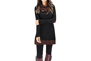 Women's 2023 Winter Dress Tunic Tops for Leggings Long Sleeve Sweater Cowl...