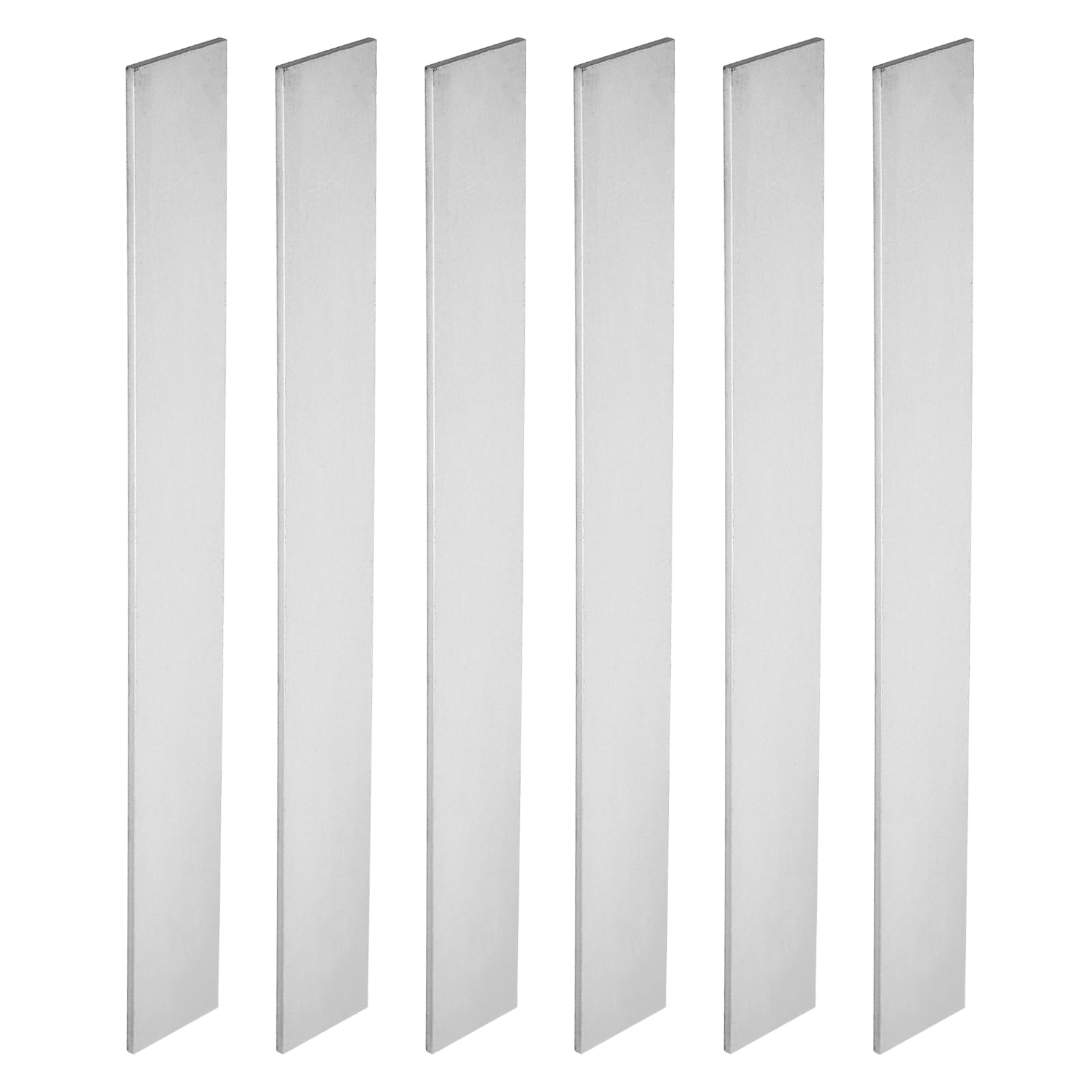 PATIKIL Barra Plana de Acero 80CRV2, 6pcs, 305x38x3mm(L*An*G) Material para Fabricación de Cuchillos para Bricolaje en Blanco Hoja Metal, Profesional y Aficionado Uso, Plateado