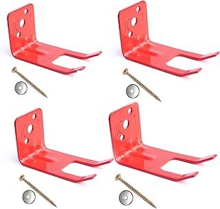 4 Pack Universal Fire Extinguisher Bracket, Fire Extinguisher Mounts & Brackets for 5 to 13 lbs, Universal for All Extinguishers with Valve Body Slots, Holder for Dry Chemical and Water Extinguishers.