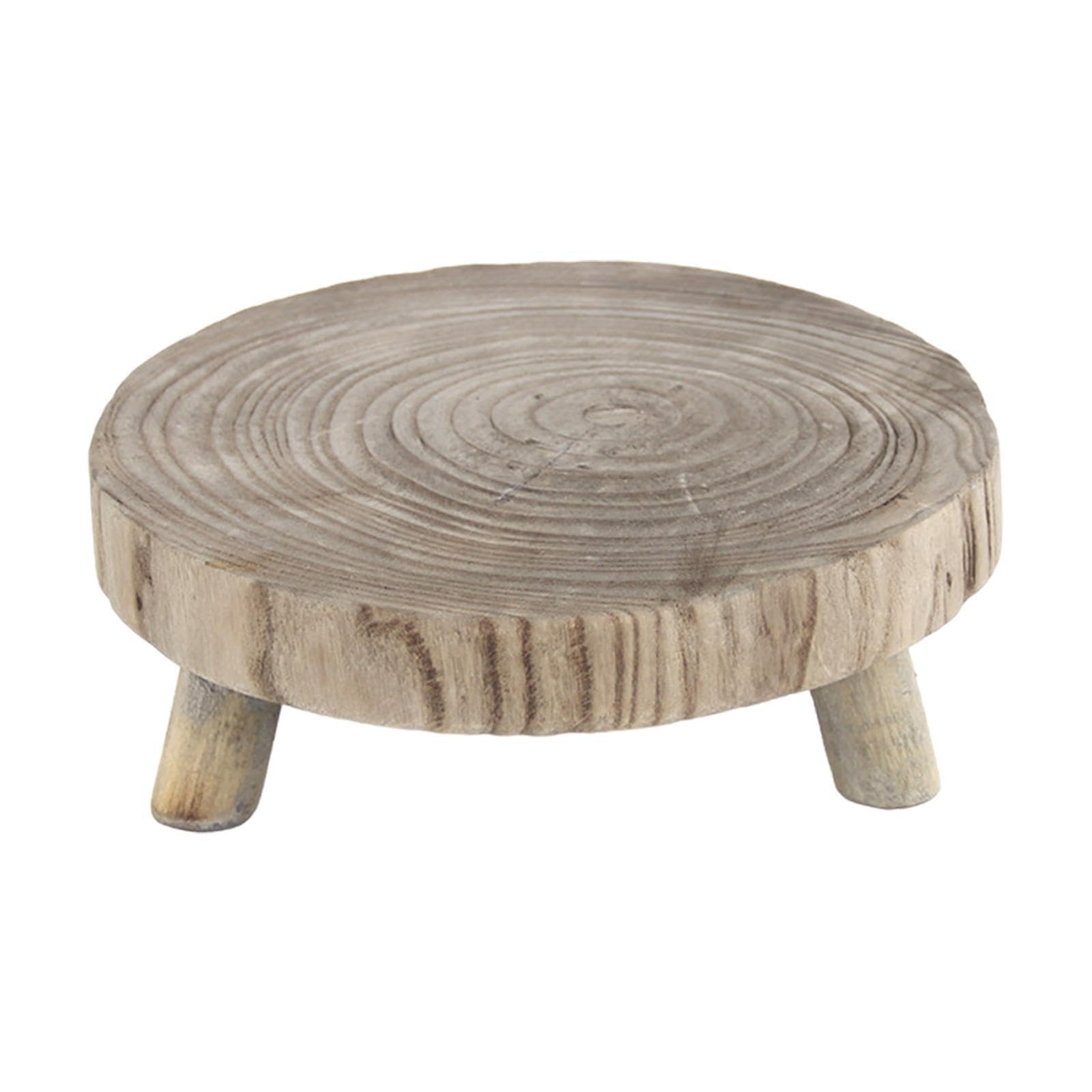 QIXCXAZ Wooden Flower Pot Holder Base Plant Display Stand Unique Rustic Style Enhancing Indoor Ambiance Effortlessly Complementing Home Decor Style. Wooden , Wood Color M , M