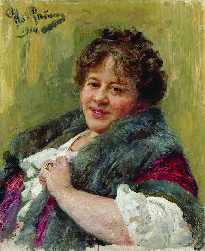 Toile portrait Tatiana Shchepkina kupernik par Repin : art classique haut de gamme 60x90cm