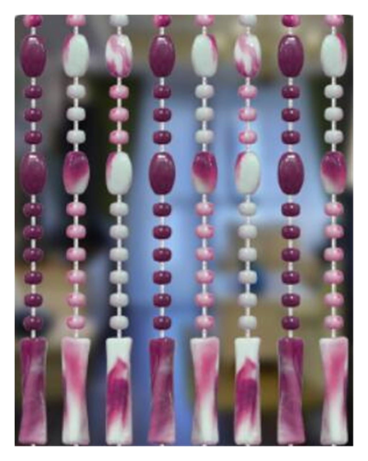 Rideaux de Porte décoration d'intérieur, Ornements séparation Salon, Perle(Dark Red,28 Strings 185cm)