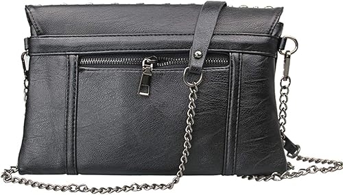 Miniatura 9 de FiveloveTwo Bolso de mano de la cadena del remache de las mujeres Bolso del bolso del embrague pequeño de la PU del bolso del hombro de la mano