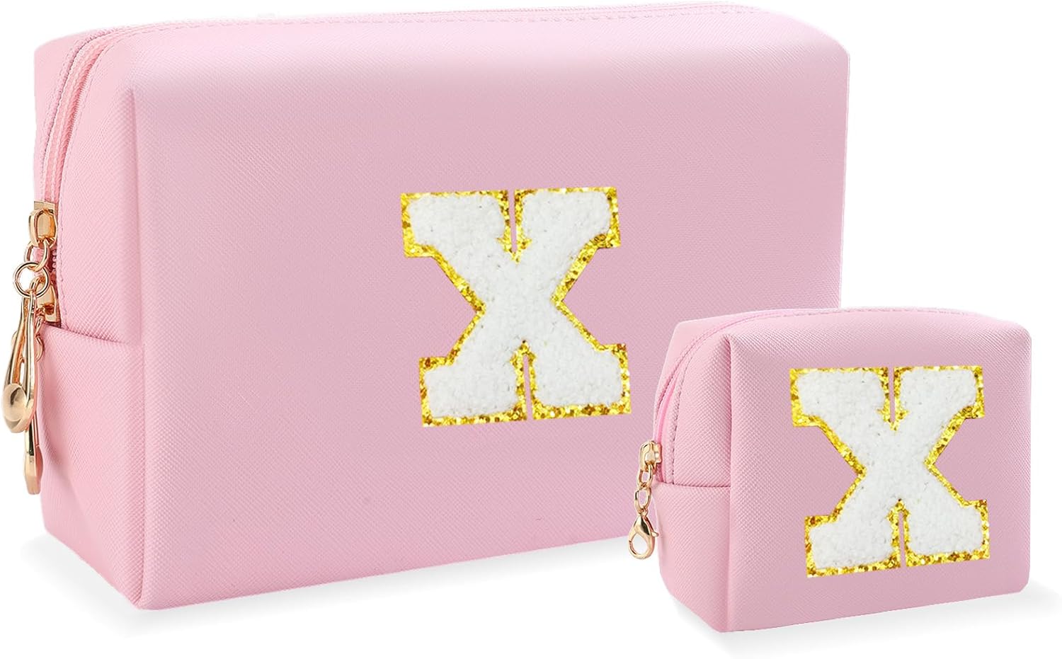 Personalized Initial Letter Makeup Bag, Preppy Patch...