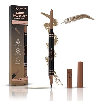 Profusion Cosmetics Good Brow Day Precision Pen & Pomade Pencil Duo for Defined, Sculpted Brows, Vegan & Cruelty-Free Long Wearing Makeup Tool Blonde