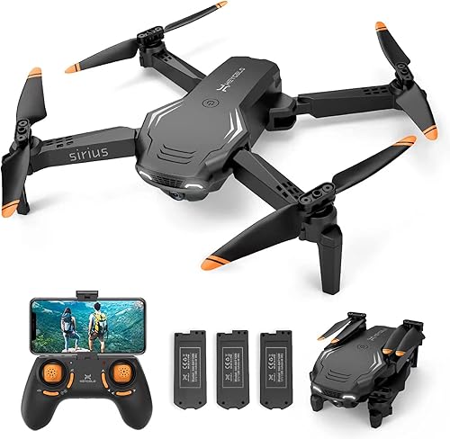 Heygelo Dron S90 con cámara para adultos mini drones FPV HD 1080P para niños principiantes juguetes plegables RC cuadricóptero regalos para niños y