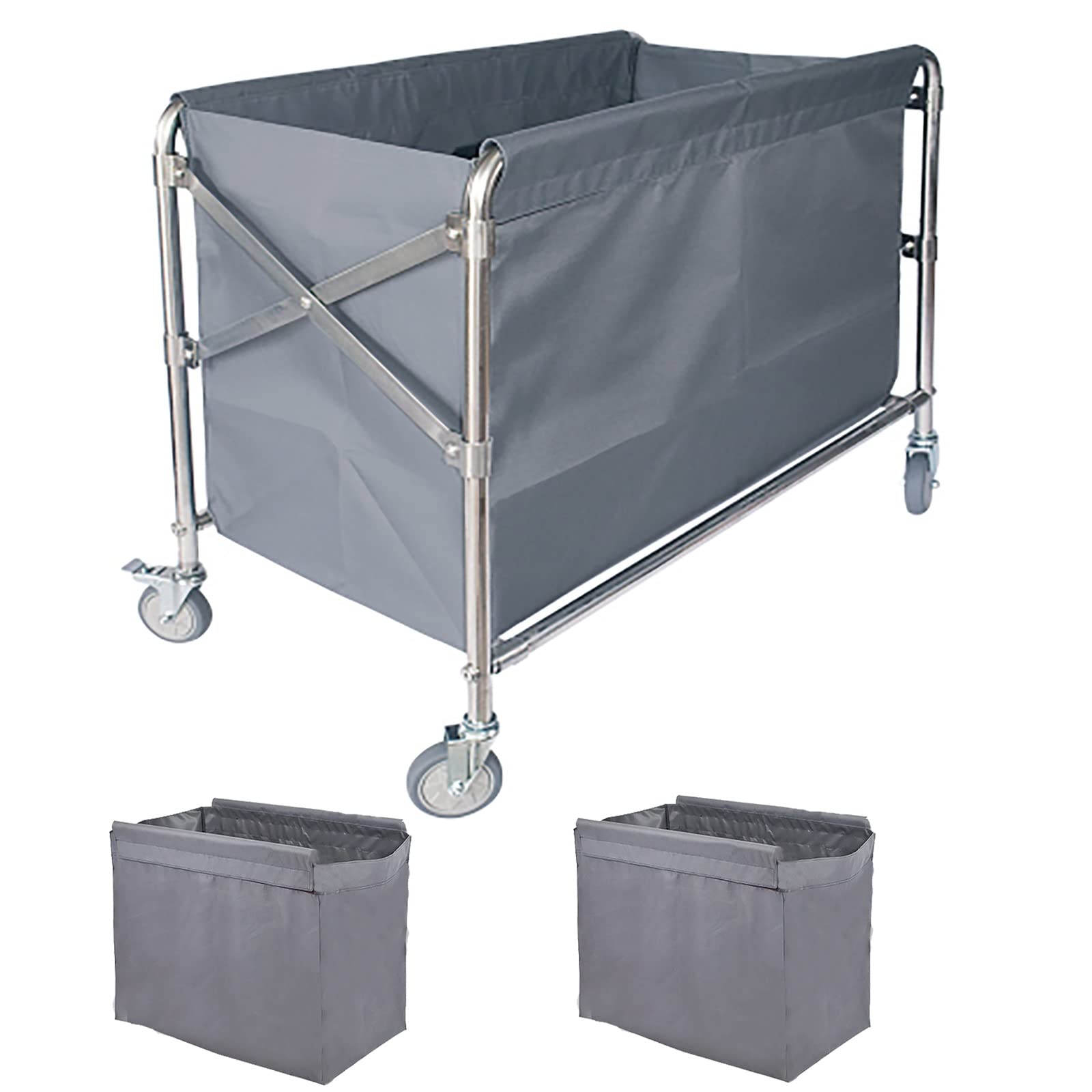 Panier à linge roulant pour l'organisation de la buanderie domestique et commerciale