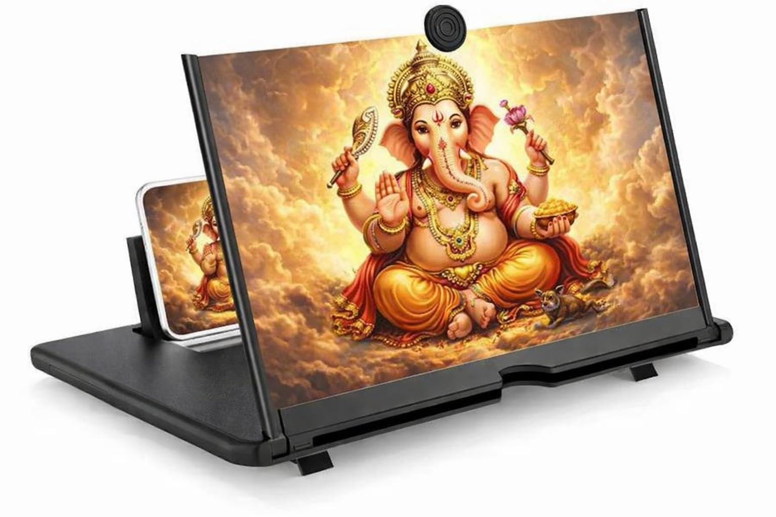 3D HD Mobile Screen Magnifier,Foldable Screen Amplifier with Eye Protection, Universal Smartphone Holder for Movies, Gaming,Reading (Multicolor)-image-32