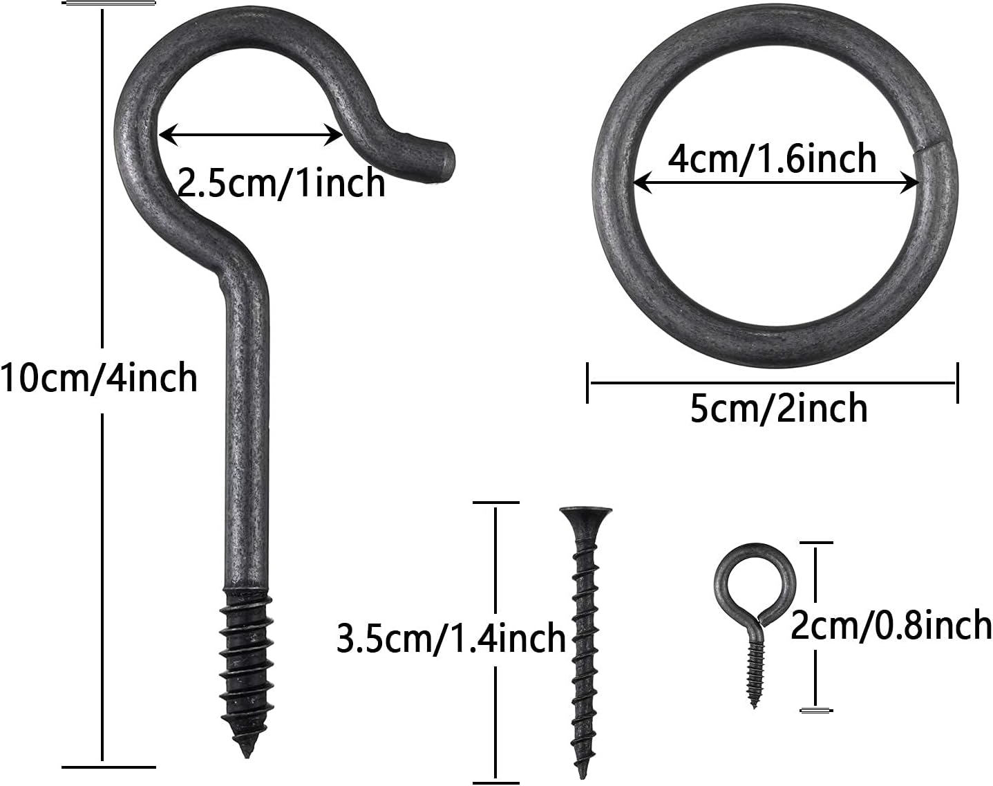 2 Set Hook and Ring Toss Game Hardware Set,Include Nylon String,Mounting Screws,Ring and Iron Hook for DIY Indoor or Outdoor Family Fun(2set) thumbnail