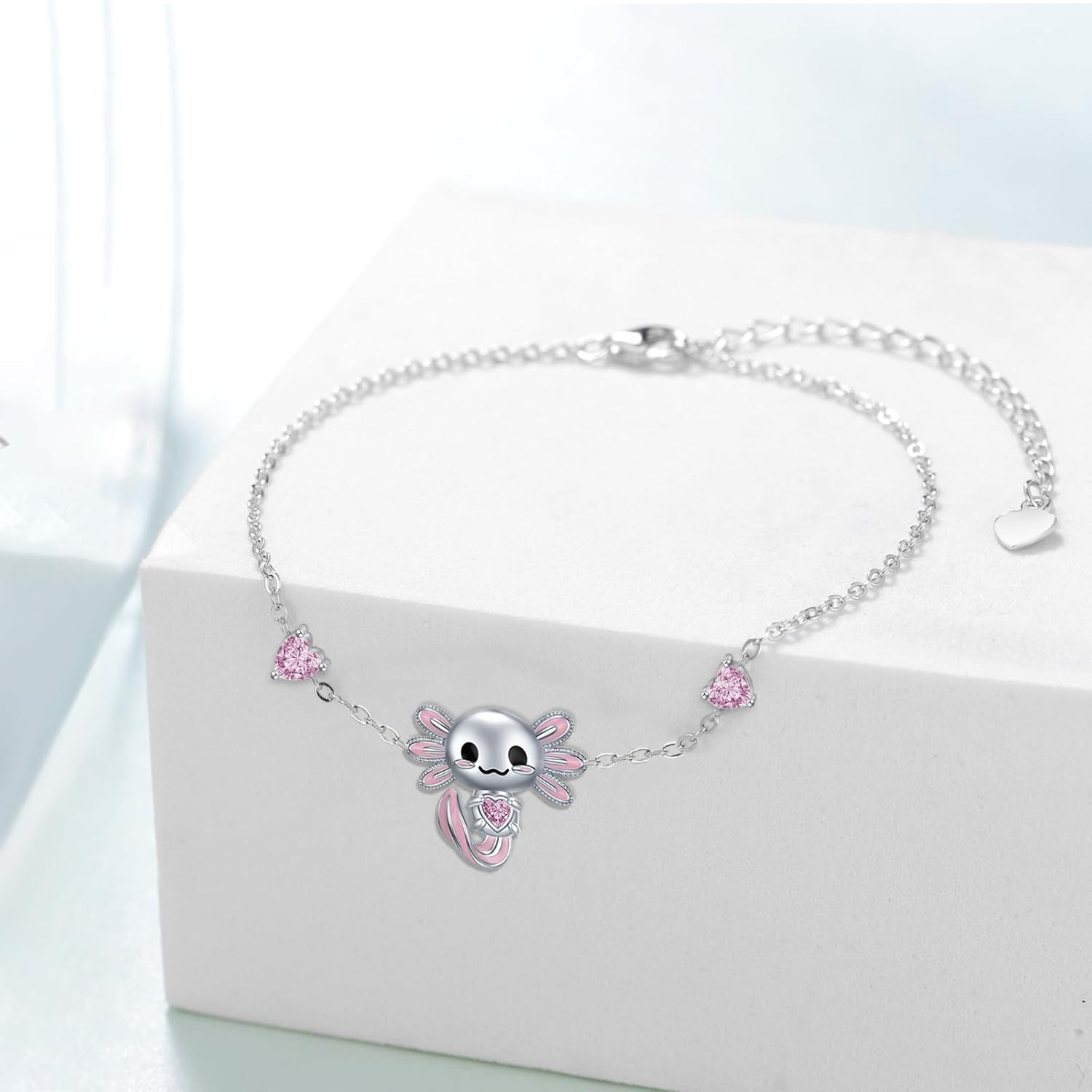 Axolotl Bracelet 925 Sterling Silver Cute Animal Bracelet Axolotl Jewelry Gift for Women - Image 4
