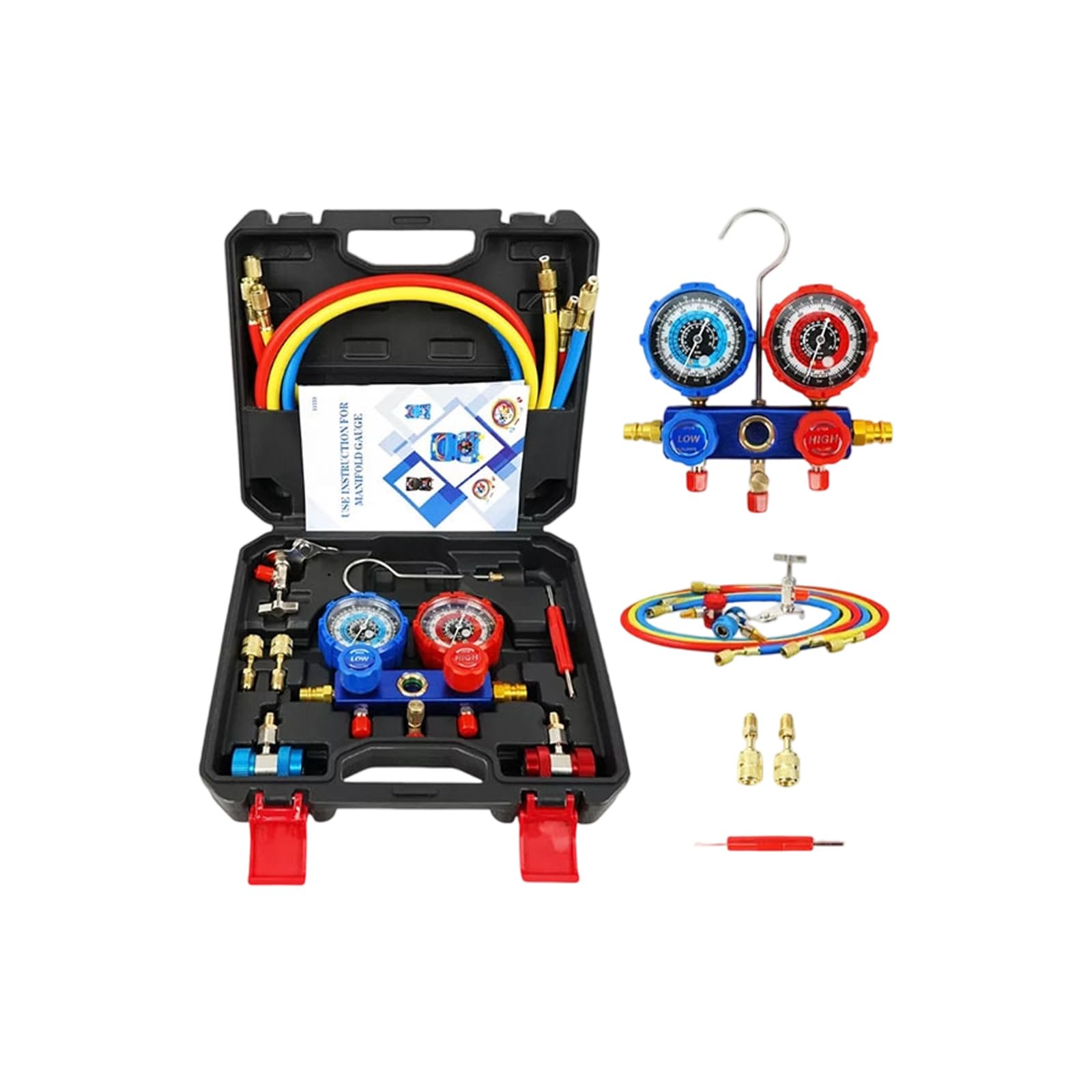 Charging Tool Featuring Strong Pressure Gauges & Small Storage Systems Recharges for R22 R134 R404 R41 Automotive Recharges with Pressure Gauges