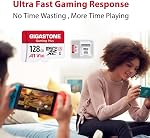 【for Switch 1 Only】 GIGASTONE 128GB Micro SD Card, Gaming Plus, MicroSDXC for Nintendo-Switch 1, Wyze, GoPro, Security Camera, 4K Video Recording, UHS-I A1 U3 V30 C10, up to 100MB/s, with Adapter