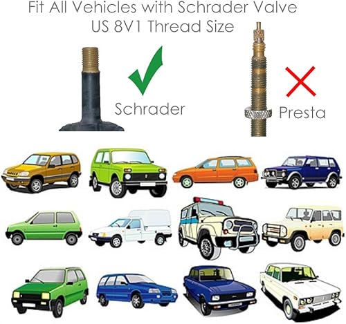 Miniatura 8 de Tapa de válvula de neumático con logotipo de nitrógeno N2 verde + sello de goma válvula de separador 8V1 compatible con EV Hybrd Bike Motocicleta